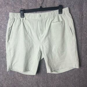 Tasc Men's Large Mint Light Green performance flat front Shorts